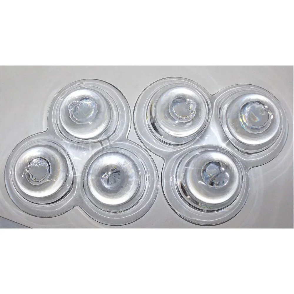 Vintage Set of 2 Tri-footed Crystal Inverted Pyramid Tea Light Holders